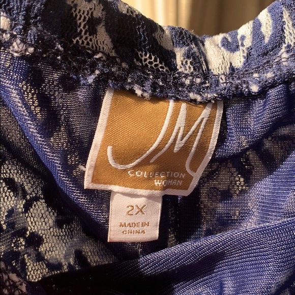 JM Collection Patterned Skirt - Picture 2 of 4